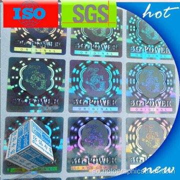 Tamper Laser 3D Hologram Label warqad yar